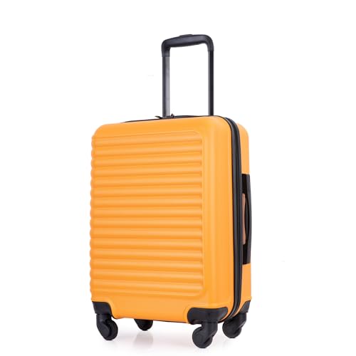 20" Lightweight Carry-On Suitcase with 360 Spinner Wheels, Spacious Interior, Adjustable Pull Rod, Orange4