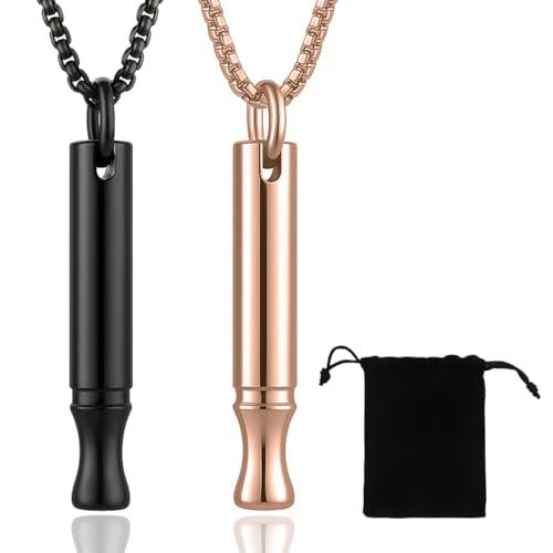 NJCXOLA 2pcs Outil de sevrage de fumer,Collier sans fumée pour fumeur,Collier sans fumée pour fumeur,Noir,Or rose