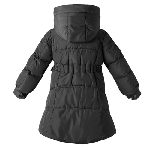 Girls Waterproof Coat Winter Parka Long Puffer Jacket Padded Hooded Snow Clothes3