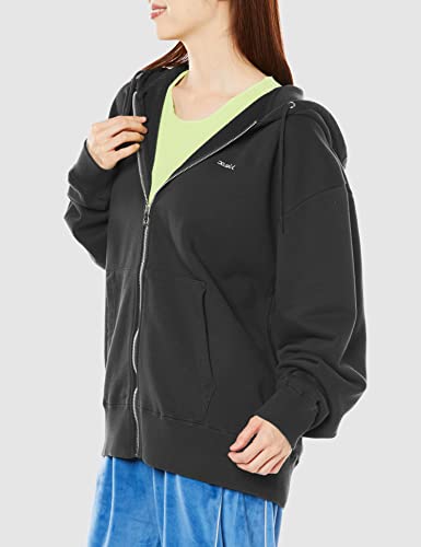 [エックスガール] フード付きトレーナー NOISE FACE ZIP UP 