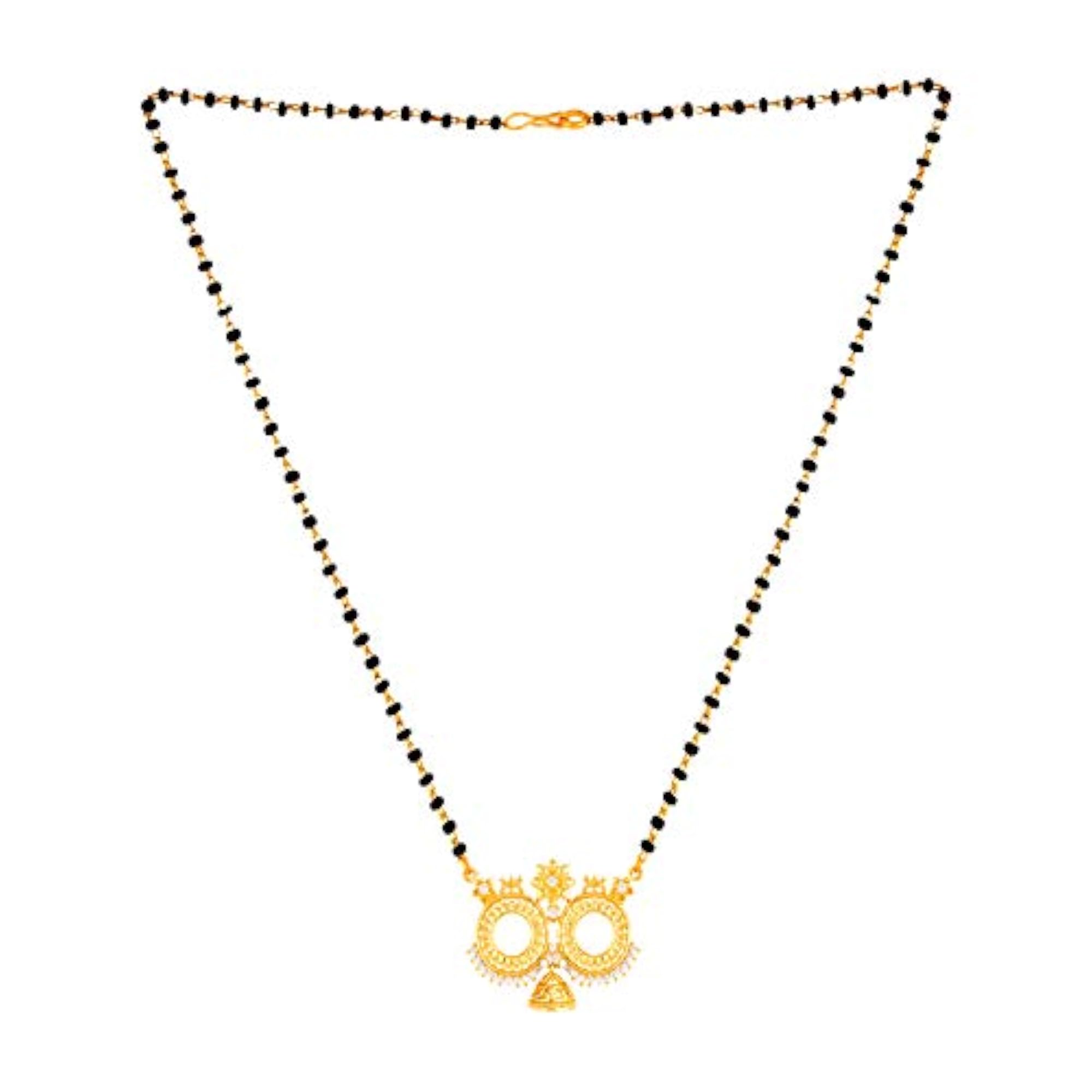 Mayur Floral Inspired Motifs Mangalsutra, Elegant Design