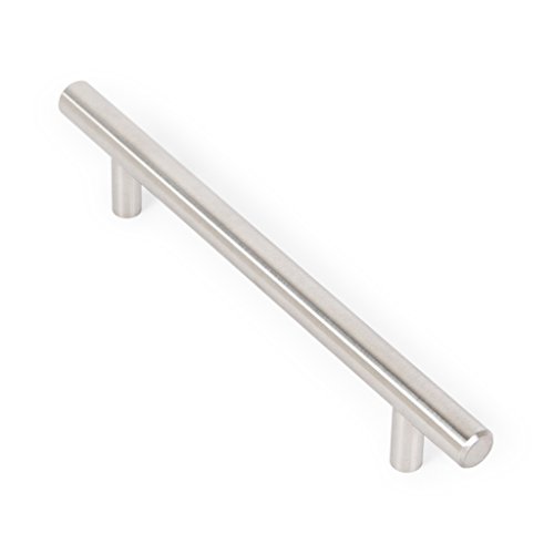 Ultra Grade Urbn Modern Euro Thick Solid Bar Pull, 5-1/16 Inch Cabinet Handle, 1/2 Inch Diameter Solid Stainless Steel (Pack Of 2, 7 Inch Length, 5-1/16 Inch Hole-To-Hole) #TOP11