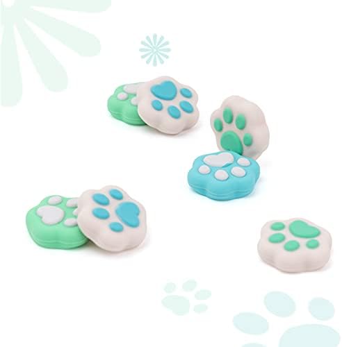 GeekShare Cat Paw Shape Thumb Grip Caps,Soft Silicone Joystick Cover Compatible with Nintendo Switch /OLED/ Switch Lite,4PCS