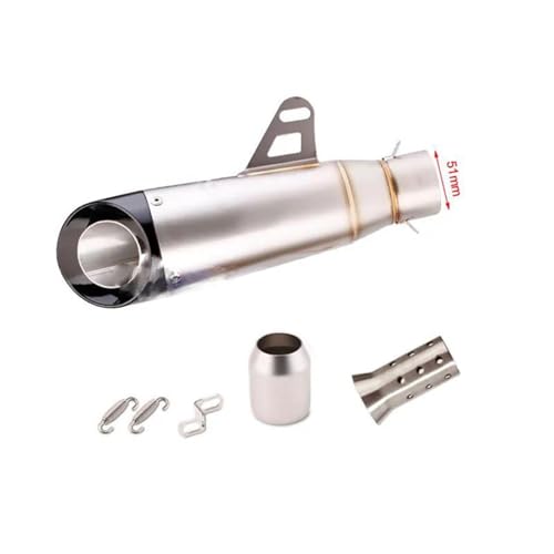 Accessoires d'échappement moto argent 51mm finition premium