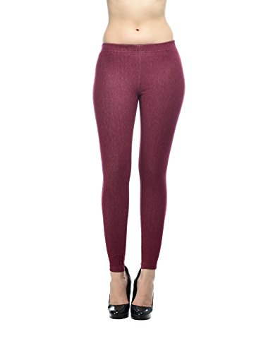 Image of Frenchtrendz Women's Slim Fit Mid Rise Stretchable Cotton Modal Spandex Jegging Pull On
