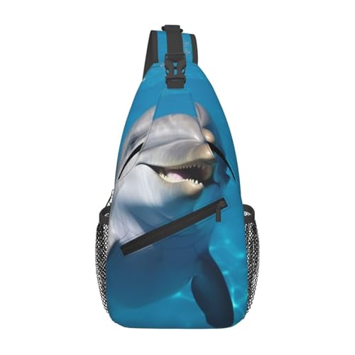 Sling Bag para Mujeres y Hombres Crossbody con Diseño de Delfín