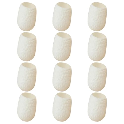 jojofuny Bolas de Seda Natural para Cuidado Facial 30 Unidades Exfoliantes y Limpiadoras para Eliminar Puntos Negros y Suciedad Aptas para Todo Tipo de Piel Uso Práctico y Delicado