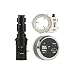 1080p HDMI USB Type-c Output Industrial Digital Microscope Camera Sensor & 500X C-Mount Lens Whit 56-LED Adjustable Ring Light - Black