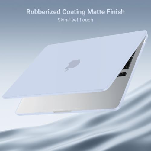 Image of MOSISO Compatible with MacBook Air 13 inch Case M5 2026 M4 2025 M3 M2 2024-2022 A3449 A3240 A3113 A2681,Hard Shell&Keyboard Cover&Screen Film&Pouch for MacBook Air 13.6 inch Case, Pastel Blue