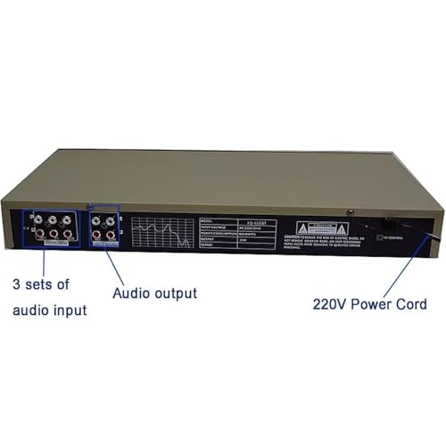 Equalizzatore grafico digitale professionale con display a spettro LED, connettività Bluetooth e telecomando per la sintonizzazione audio da studio