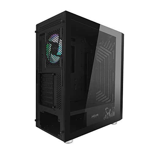 Ne-o F18 Nero Case ATX per PC Gaming, Supporta E-ATX, 0.50MM SPCC, Ventola PWM LED ARGB Indirizzabile, Frontale con Strip LED ARGB e Pannello Laterale in Vetro Temperato - Case PC - Immagine 2
