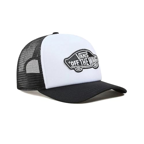 [Vans] (バンズ) CLASSIC PATCH CURVED BILL TRUCKER HAT メッシュ キャップ 帽子 スナップバック メンズ レディース (BLACK-WHITE(Y28), ONE SIZE) [並行輸入品]