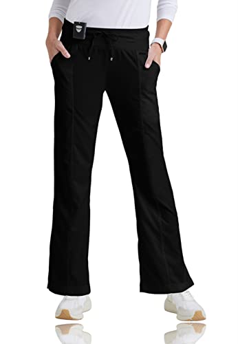 Grey's Anatomy 4276 4 Pkt Yoga Knit Waistband Pant (Black, Small)