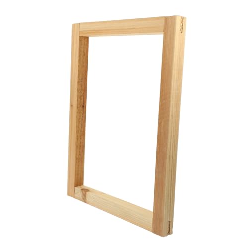 HOMSFOU Marco de Serigrafía de Madera para Hogar y Manualidades Reutilizable Fácil de Usar para Camisetas Bolsas y DIY Creativo Suministros para Principiantes y Profesionales