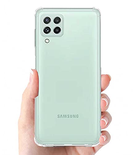 Image of Soft Flexible Silicone Back Cover Compatible with Samsung Galaxy A22, Transparent Case