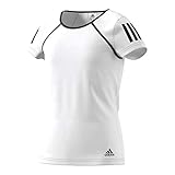 adidas Girls Tennis Club Tee, White/Black, Medium