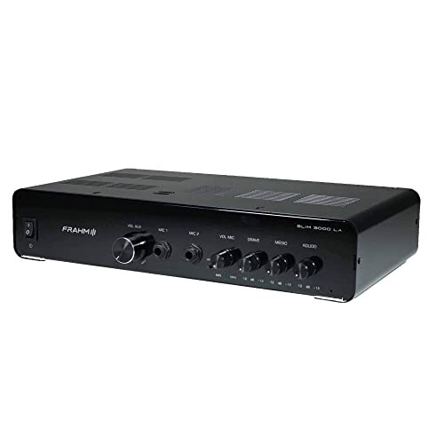 Amplificador Slim 3000 LA 200W RMS Bivolt Automático Som Ambiente Receiver Mono Classe AB Frahm - 32