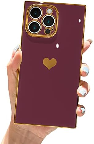 Tzomsze Cute Case Compatible with iPhone 13 Pro Max, Luxury Plating Edge Bumper Case, Full Camera Lens Protection & Shockproof Reinforced Corners Cover for iPhone 13 Pro Max 6.7-Inch (Candy Black)