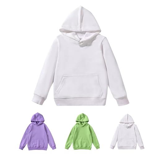 Unisex Youth Solid Classic Hoodies Soft Hooded Pullover Sweatshirts for Children Boy Girl Hoodie with Drawstring3