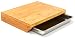 Produktbild DuneDesign Bambus Schneidebrett 49x37x8 Edelstahl Auffangschale Holz Brett Natur
