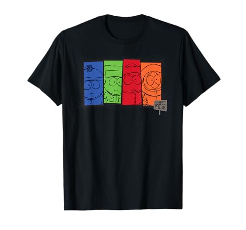 South Park Stan Kyle Eric and Kenny Grunge Panels Poster T-Shirt