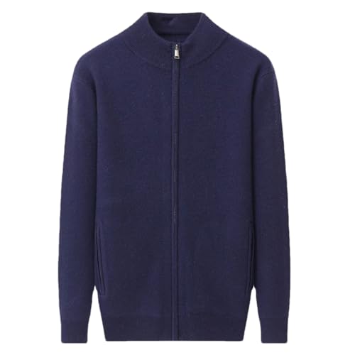 Pull chaud solide FLXHSA grand cardigan hommes épais et zippé en maille