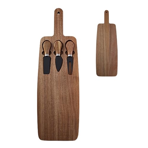 Tabla De Cortar De Madera - 580g Bandeja De Porciones De Madera, Juego De Bandejas De Queso Portátil | Tableros De Embutidos Multifuncionales, Bandejas De Servicio De Cocina, Plato