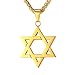 U7 Jewish Jewelry Magen Star of David Pendant Necklace Women Men Chain 18K Gold Plated Israel Necklace