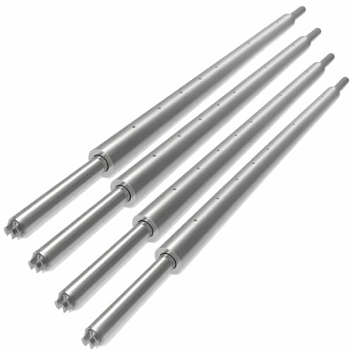 4 x barres de blocage rondes, barre de blocage, barre de serrage, 1600-2000 mm, tourillon combiné 19/24mm | pour rail Airlin | rail d'ancrage combiné | rail à...