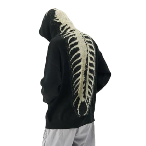 Y2K Vintage Centipede Bone Knitted Grunge Sweatershit Oversized Pullover Loose Sweater Streetwear Hoodies