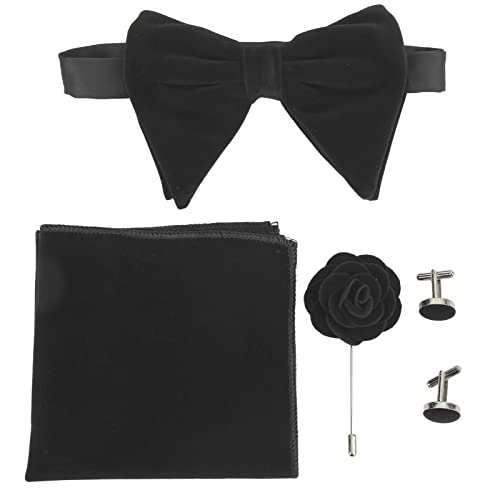 Conjunto de gravata borboleta, charmoso conjunto de gravata e caixa de presente de fácil manuseio pa