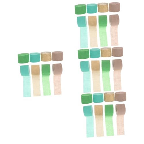 Guirlandes en papier crépon vert et or pour anniversaire et mariage réussi