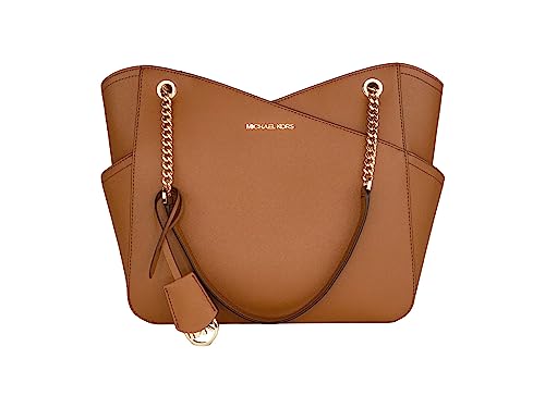 Jet Set Large Saffiano Leather Shoulder Bag #TOP8