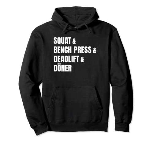 Squat & Bench Press & Deadlift & Döner Gym Fitness Pullover Hoodie