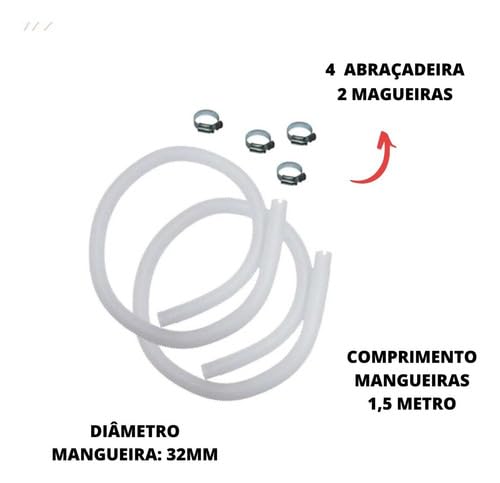 Reposição Mangueira Filtro De Piscina Mor C/Abraçadeira
