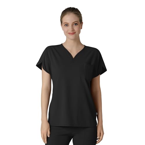 WINK Renew Women's Dolman Scrub Top, Black, 1X