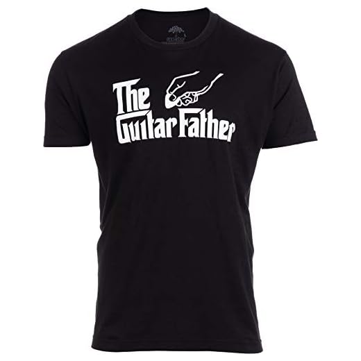 The Guitar Father | Funny Music Player Musician Pick Humor Men Women Joke T-Shirt-(Adult,XL) Black
