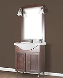 Realizzato interamente in Italia, con prodotti di alta qualità. Base in vero legno e lavabo in ceramica.