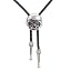 Skull Bolo Tie -Silver