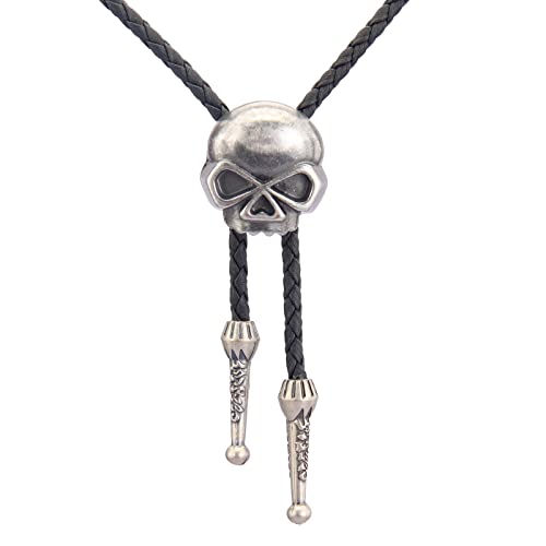 Image of GelConnie Native American Bolo Tie Rodeo Cowboy Leather Necktie Western Necklace Costume Accessories for Men,Women