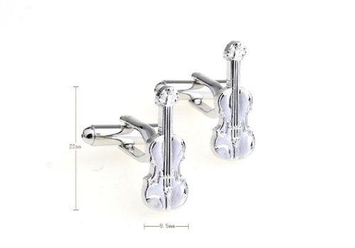 Mancuernillas violín MRCUFF con caja regalo y paño miniatura 2