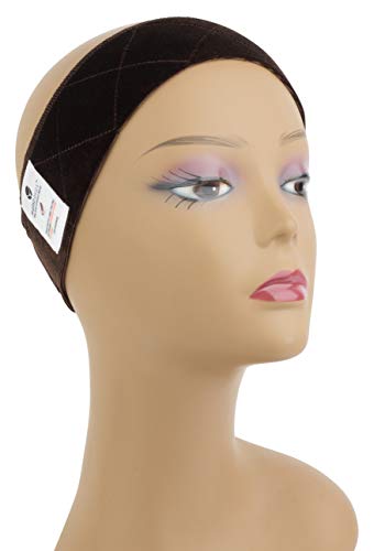 MainBasics Velvet Wig Grip Band Adjustable Wig Comfort Band, Brown