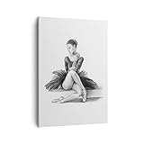 Lienzos decorativos Bailarina Dibujo Lápiz Cuadro Sobre Lienzo Moderno Vertical 50x70cm Cuadros Decoracion Salon Dormitorio Cocina Cuadros Pared Imágenes Wall Art Prints Decor Canvas PA50x70-4496