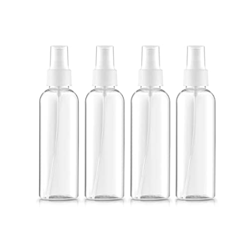 qiqiaollo Flacone spray piccolo da 100 ml Flacone spray in plastica trasparente, set di flaconi da viaggio ricaricabili for articoli da toeletta 4 pezzi, flaconi spray piccoli/10