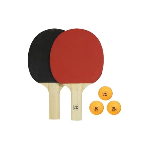 Kit Tênis de Mesa - 2 Raquetas + 3 Bolinhas Bel Fix Vermelho/Preto