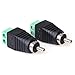 California JOS RCA Cable Audio Adapter, Phono RCA Male Plug to AV Screw Terminal Audio/Video Speaker Wire connectors Solderless Adapter(RCA Male-2pack)