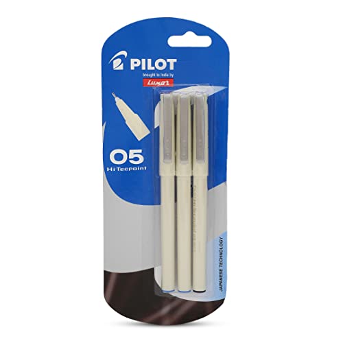 Image of Luxor Pilot Hi-techpoint 05, Pack of 3, Blue