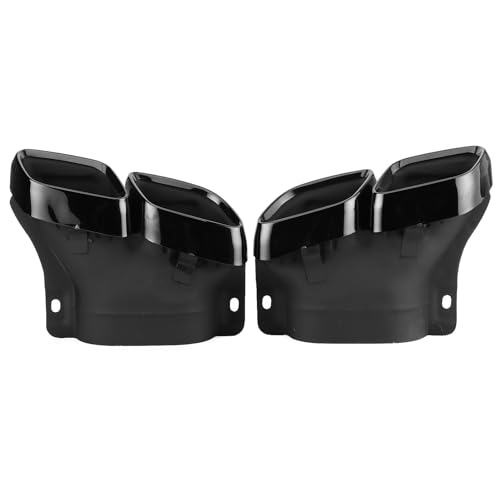 Embouts D'échappement Chromés Quad, Accessoire de Voiture de Mise à Niveau pour MercedesAMG C63/S W205 C205 PreFacelift 20152018 Saloon Estate Coupé Cabriolet (Noir