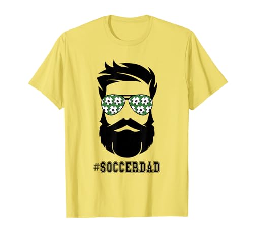 Soccer Dad Beard Sunglasses Football T-Shirt