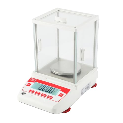UXILAII SCIENTIFIC Waga analityczna 1 mg GN ct jednostka precyzyjna cyfrowa waga analityczna RS232 Interfejs laboratoryjny Waga elektroniczna Wyświetlacz LCD ze szklaną szybą (220 g0,001 g)
